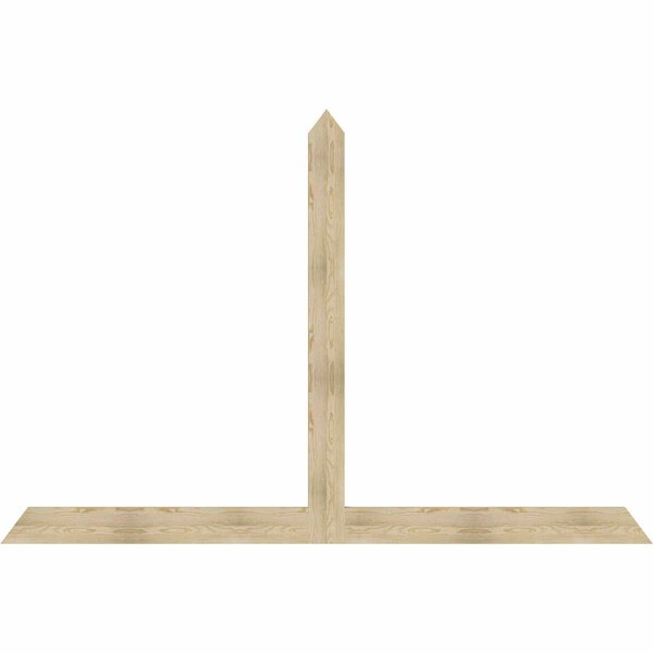 Ekena Millwork Portland Rough Sawn Timber Gable Bracket, Douglas Fir, 108"W x 72"H x 2"D x 6"F, 16/12 Pitch GBW108X72X0206POR00RDF - main